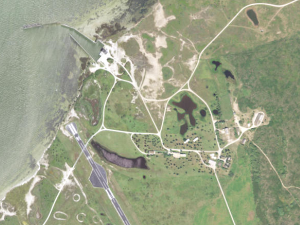 Satellite view of the Richardson-Bass estate on St. Joseph Island