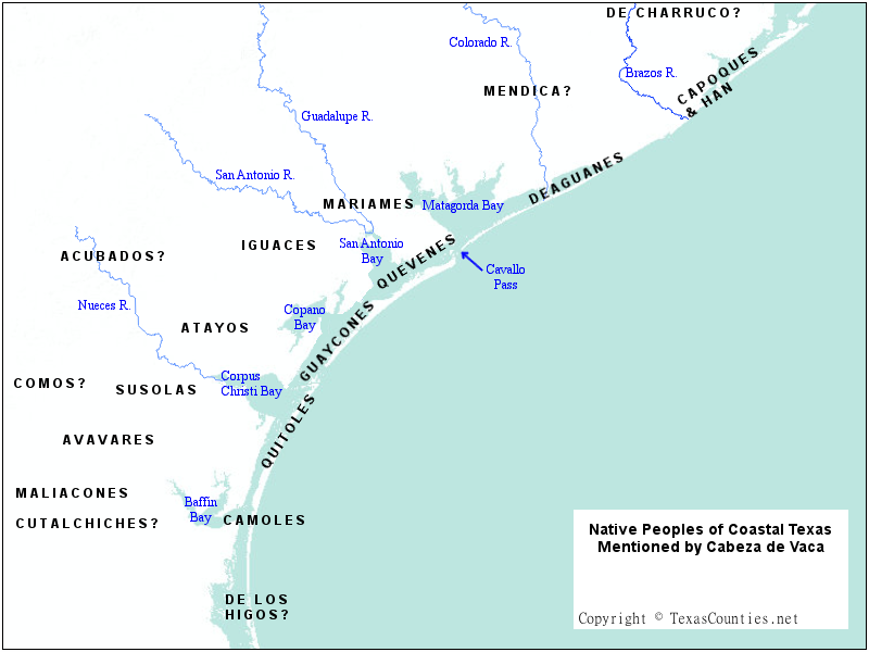 Native Peoples of Coastal Texas Mentioned by Cabeza de Vaca