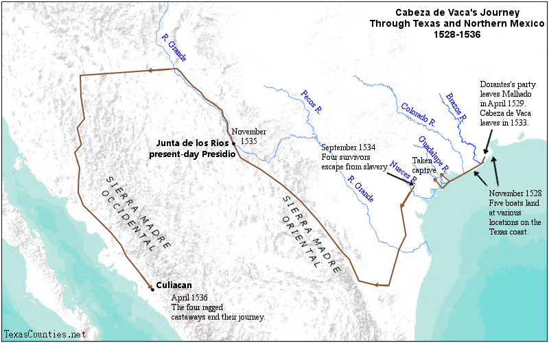 Cabeza de Vaca in Texas and Northern Mexico