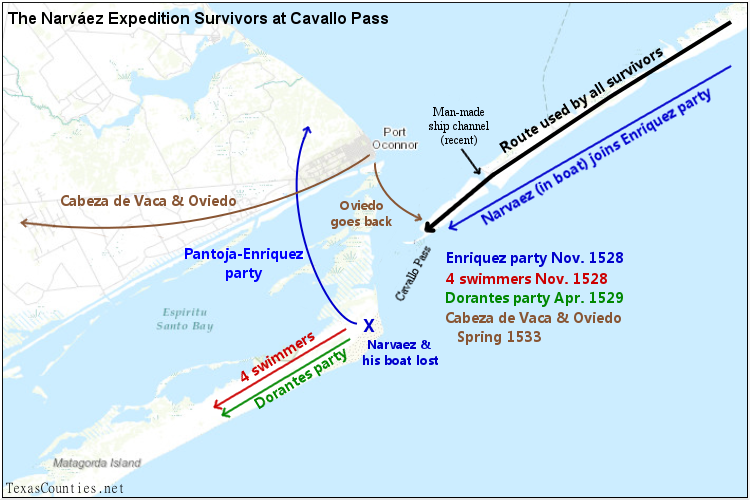 The Narvaez Expedition at Cavallo Pass